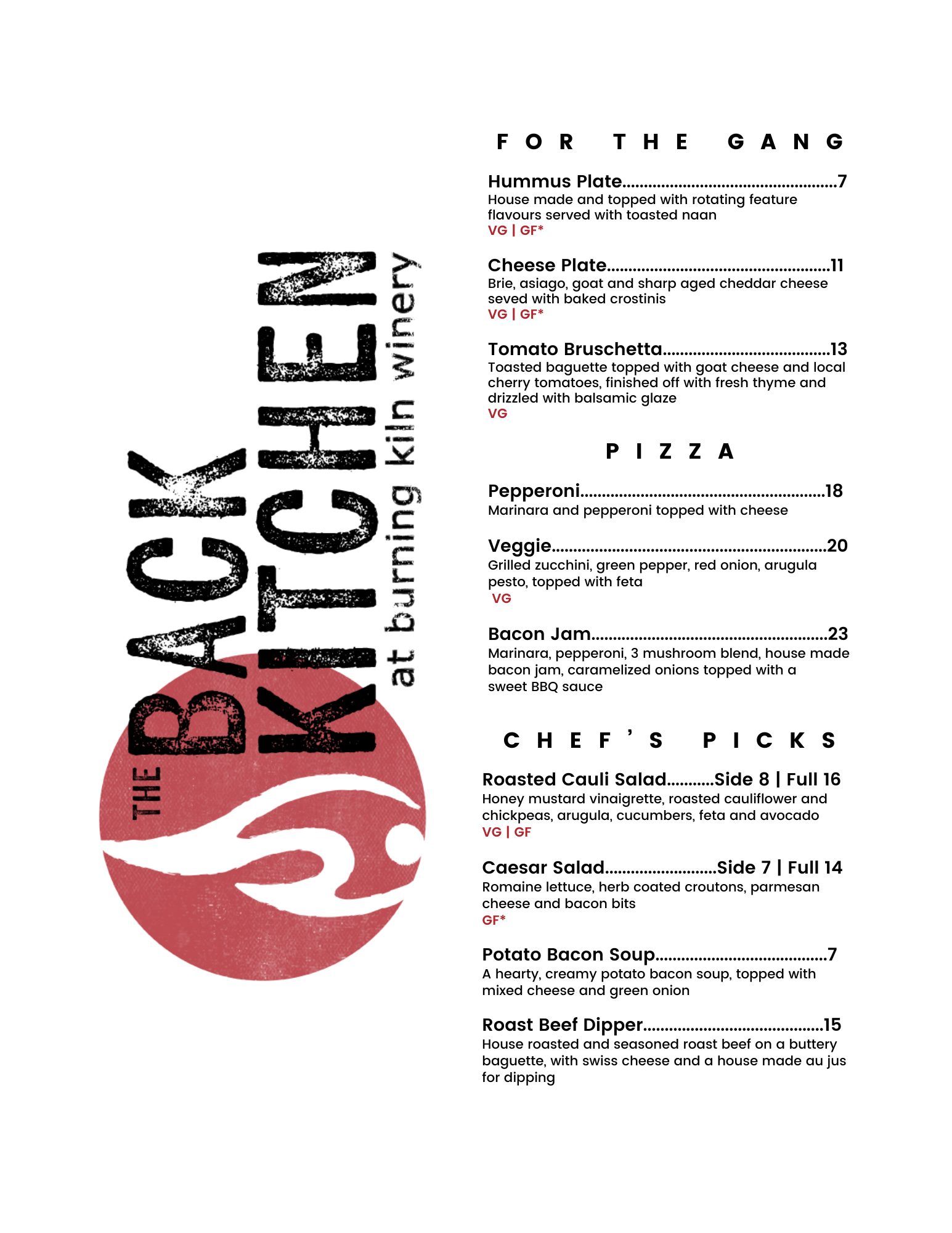 BK Winter Menu